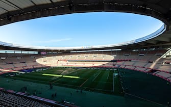 View of the stadium before the UEFA Women's Nations League Final Four final game between Spain and France at Estadio de la Cartuja in Sevilla, Spain//YUENKINWAI_09560001/Credit:Kin-Wai YUEN/SIPA/2402291001