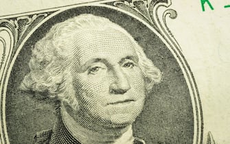 George Washington Detail One US Dollar Bill
