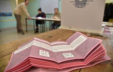 A picture shows ballots in a polling station during a referendum on constitutional reforms, on December 4, 2016 in Rome. Italians began voting today in a constitutional referendum on which reformist Prime Minister Matteo Renzi has staked his future. Italy's has had 60 different governments since the constitution was approved in 1948. / AFP / Andreas SOLARO        (Photo credit should read ANDREAS SOLARO/AFP via Getty Images)