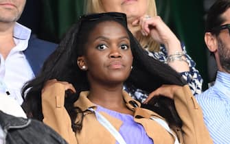 LONDON, ENGLAND - JULY 03: Oti Mabuse attends day one of the Wimbledon Tennis Championships at the All England Lawn Tennis and Croquet Club on July 03, 2023 in London, England. (Photo by Karwai Tang/WireImage)
