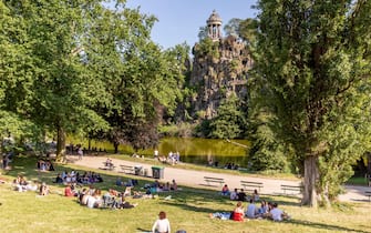 Paris, France - June 2, 2020: Parisians allowed to return to public parks after the end of lockdown due to covid-19