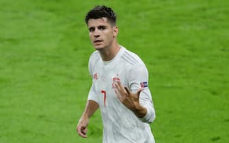 London, England, 6th July 2021. Alvaro Morata of Spain celebrates scoring the equalising goal during the UEFA Euro 2020 match at Wembley Stadium, London. Picture credit should read: David Klein / Sportimage via PA Images