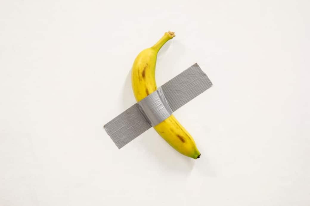 Maurizio Cattelan, Comedian, 2019. Photography: Zeno Zotti