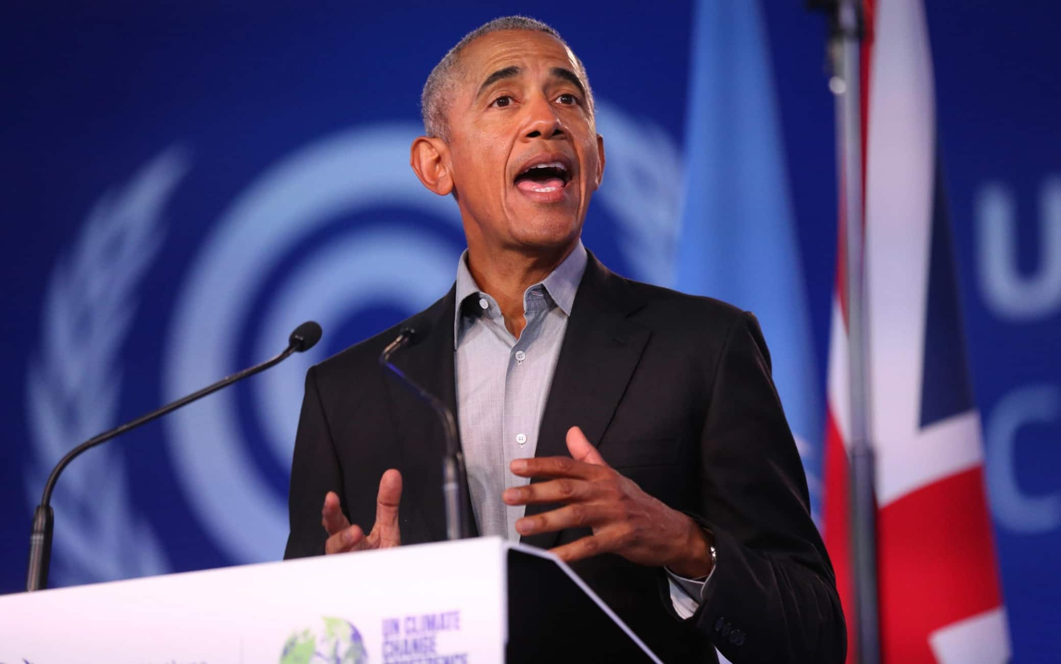 Barack Obama in conferenza alla Cop26