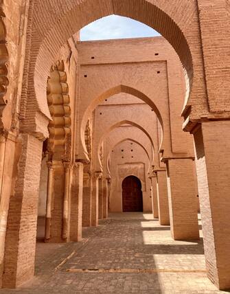 La moschea di Tinmel prima del terremoto, 10 settembre 2023. Uno dei capolavori dell'arte sacra marocchina del 12mo secolo è ormai un cumulo di macerie. Testimonianza dello splendore almohade, nel pieno delle montagne dell'Atlante, era tappa obbligata per i cultori di arte in viaggio tra Marrakech e Taroudant.   ANSA / Olga Piscitelli