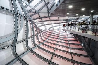 Una veduta della Nuvola di Fuksas durante la fiera 'Piu' libri più liberi', Roma, 10 dicembre 2017. ANSA/GIUSEPPE LAMI