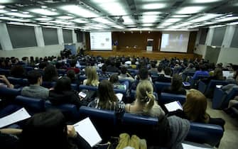  Vice-president of European Commission Jyrki Katainen during the event "Universiday", a meeting with the students of the Bocconi University in Milan, 16 January 2015. ANSA/ MOURAD BALTI 

Il Vicepresidente della Commissione europea Jyrki Katainen  in occasione dell'Universiday, l'incontro con gli studenti dell''Università Bocconi, Milano, 16 gennaio 2015. ANSA/MOURAD BALTI
