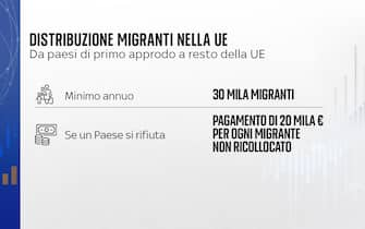 una grafica sui migranti