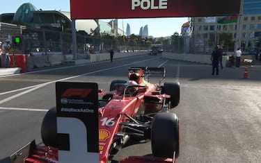 LA POLE DI LECLERC A BAKU NEL 2021