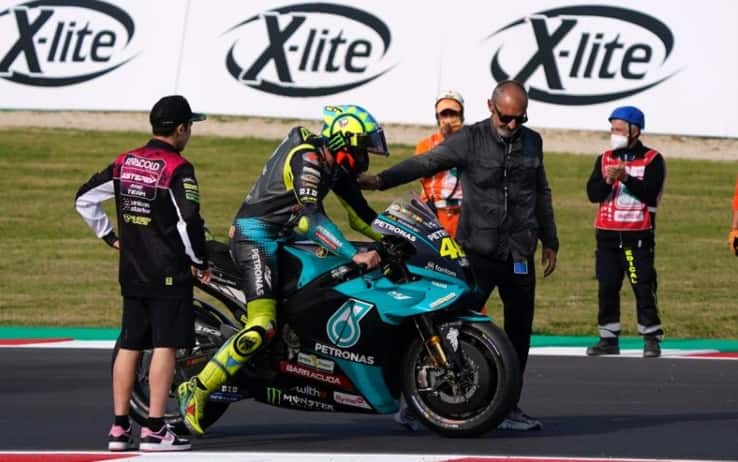 Aldo Drudi in pista con Valentino Rossi Aldo Drudi Valentino Rossi