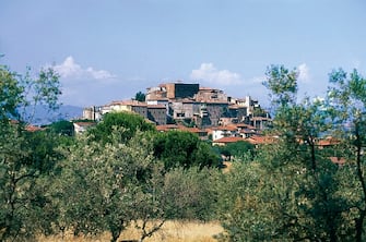 View of Chianciano Terme, Val d'Orcia (UNESCO World Heritage List, 2004), Tuscany, Italy.