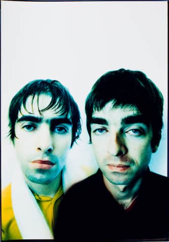Liam Gallagher, Noel Gallagher, Oasis, portrait, Gloucester, UK, 10th June 1995. (Photo by Niels van Iperen/Getty Images)