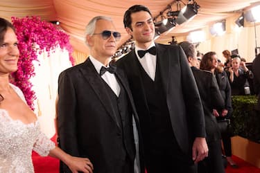 Andrea Bocelli and Matteo Bocelli arrive on the red carpet of the 96th Oscars® at the Dolby® Theatre at Ovation Hollywood on Sunday, March 10, 2024.