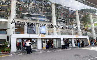 The entrance to Naples or Napoli International Airport Italy Europe