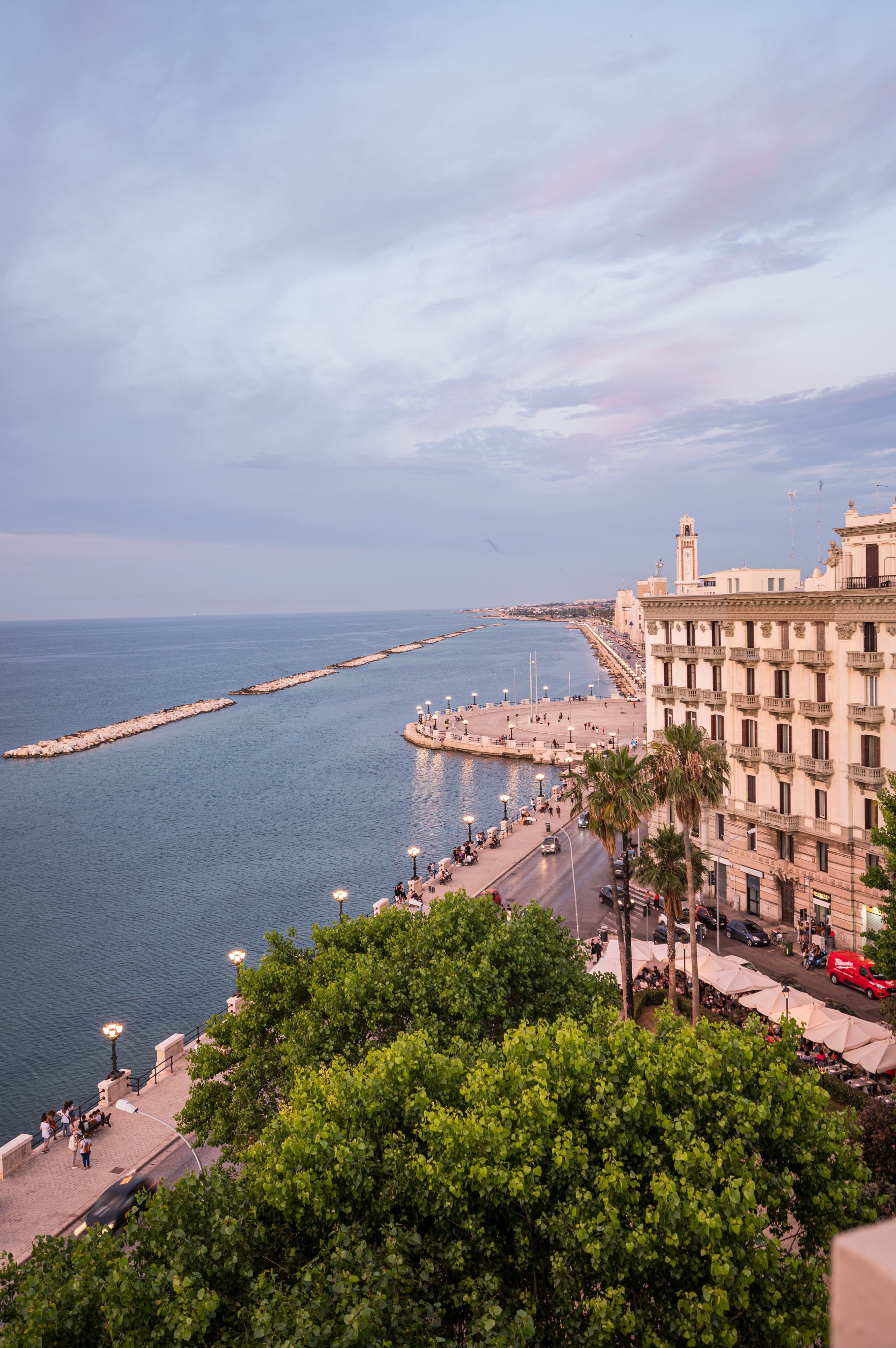 La vista dalla terrazza