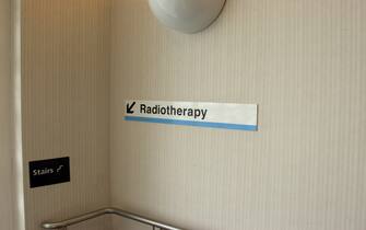 Radiotherapy sign in hospital