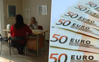 Donna dalla psicologa e banconote da 50 euro stese