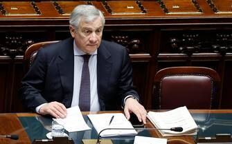 Comunicazioni del ministro degli Esteri Antonio Tajani sulle nuove missioni in Medio Oriente e Mar Rosso, presso la Camera dei Deputati, Roma, 05 marzo 2024, ANSA/VINCENZO LIVIERI
