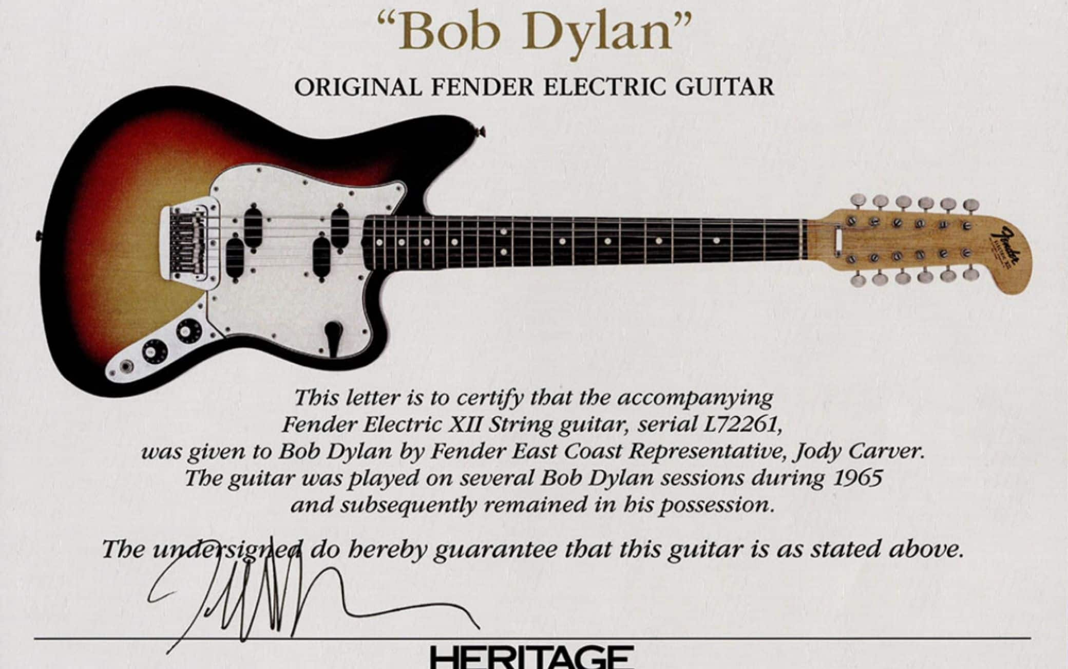 chitarra bob dylan