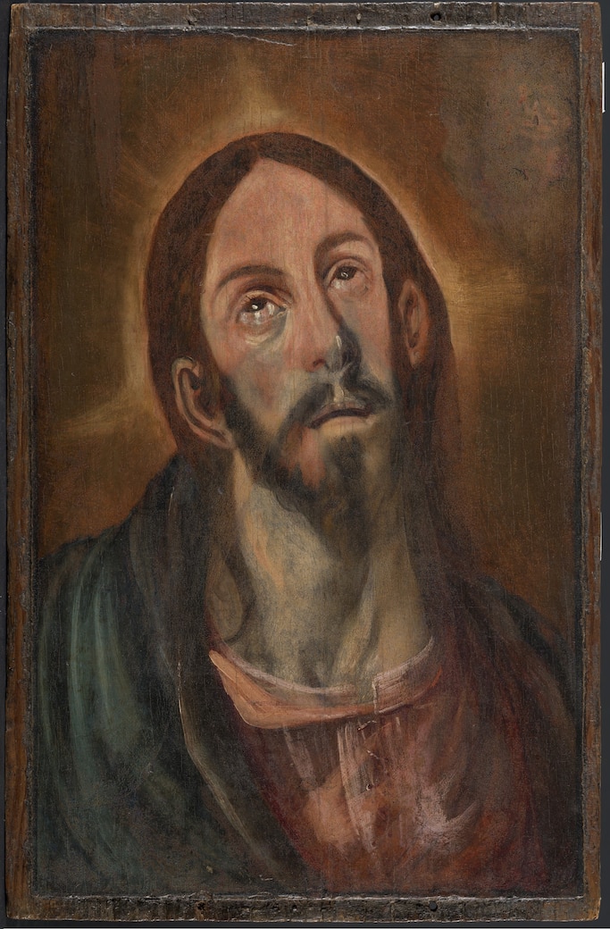 El Greco, Redentore, olio su tavola, 1590-1595 circa, sala degli Ambasciatori dell’Appartamento Pontificio delle Udienze del Palazzo Apostolico