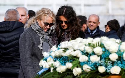 Licia Colo  durante la camera ardente di Nicola Pietrangeli presso il campo da tennis a lui intitolato al Foro Italico, Roma, 03 dicembre 2025. ANSA/ANGELO CARCONI
