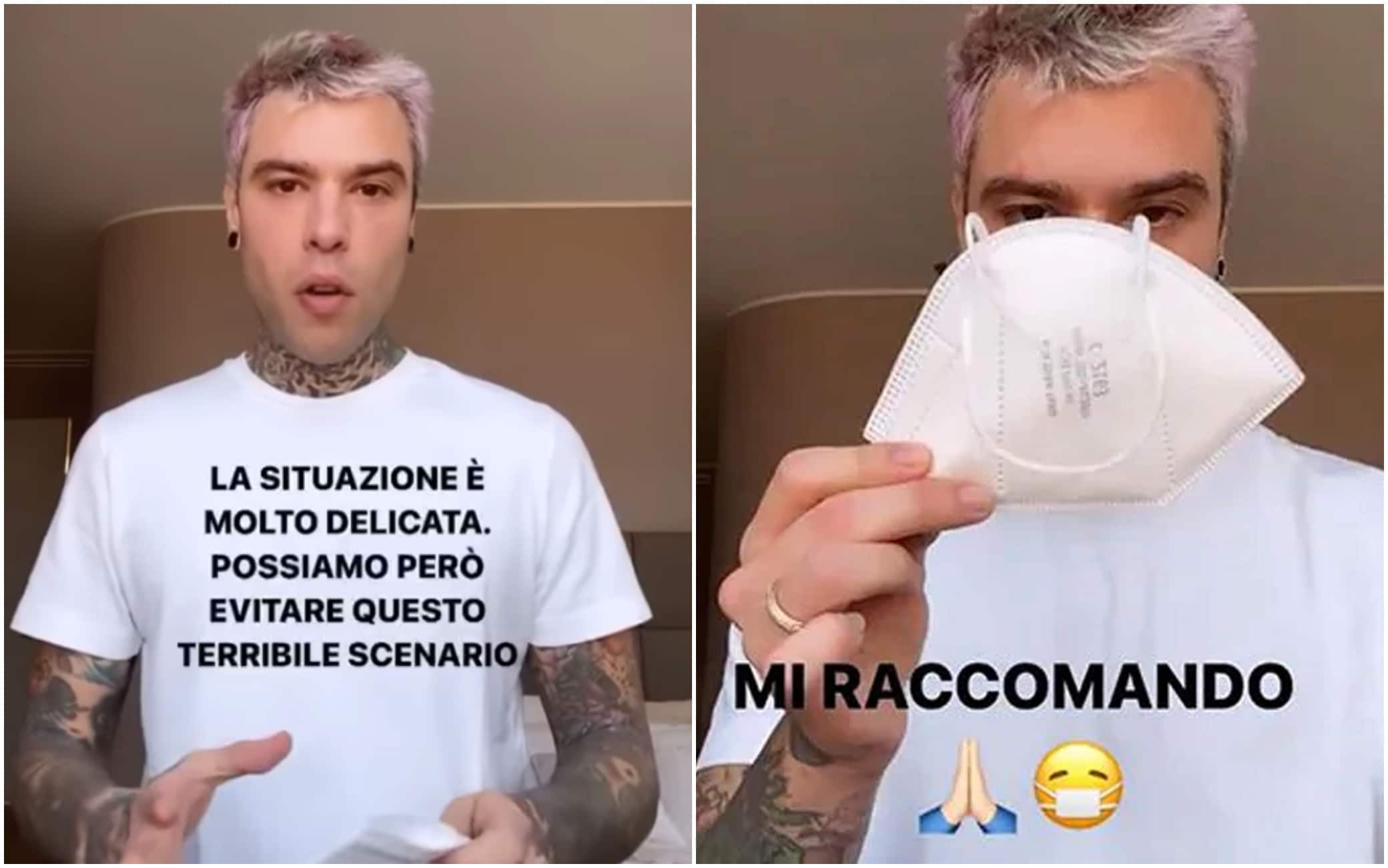 fedez mascherine