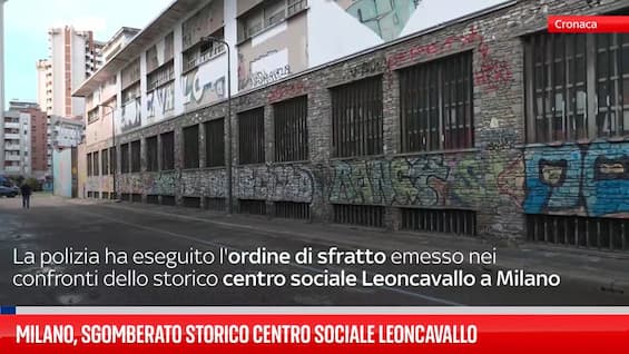 Milano, sgomberato storico centro sociale Leoncavallo