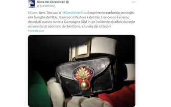 il tweet dell'arma dei carabinieri