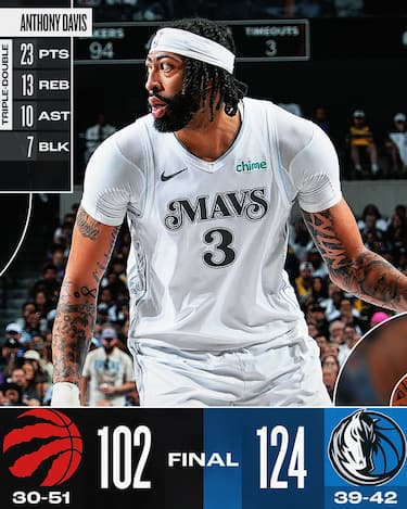 DALLAS MAVERICKS-TORONTO RAPTORS 124-102