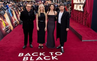 Mandatory Credit: Photo by StillMoving for StudioCanal/Shutterstock (14424340f)
(L to R) Eddie Marsan, Sam Taylor-Johnson, Marisa Abela and Jack O'Connell attend the World Premiere for StudioCanal's 'Back to Black' at ODEON Luxe Leicester Square on April 8th, 2024 in London, UK. (Photo by StillMoving for StudioCanal)
'Back To Black' film premiere, London, UK - 08 Apr 2024