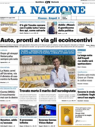 Prima pagina de La Nazione