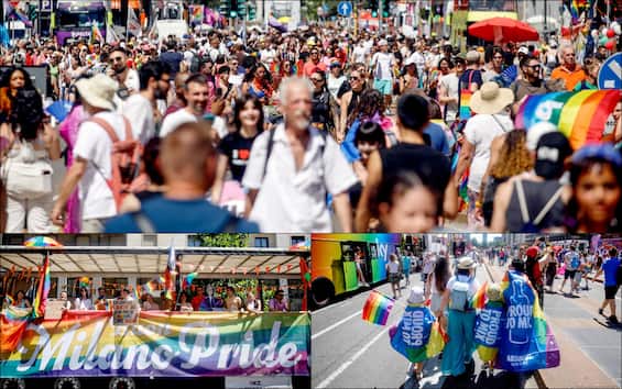 Pride Milano, il corteo sfila per le vie della città con migliaia di partecipanti. FOTO