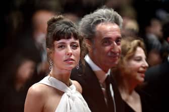 CANNES, FRANCE - MAY 21: Celeste Dalla Porta, Paolo Sorrentino and Stefania Sandrelli attend the "Parthenope" Red Carpet at the 77th annual Cannes Film Festival at Palais des Festivals on May 21, 2024 in Cannes, France. (Photo by Gareth Cattermole/Getty Images)