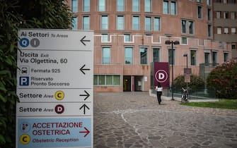 Esterni dell Ospedale San Raffaele dove Silvio Berlusconi è ricoverato per dei controlli di routine, Milano 9 Giugno 2023
ANSA/MATTEO CORNER