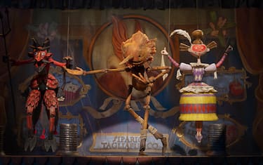 Guillermo del Toro's Pinocchio - (Center) Pinocchio (voiced by Gregory Mann). Cr: Netflix © 2022