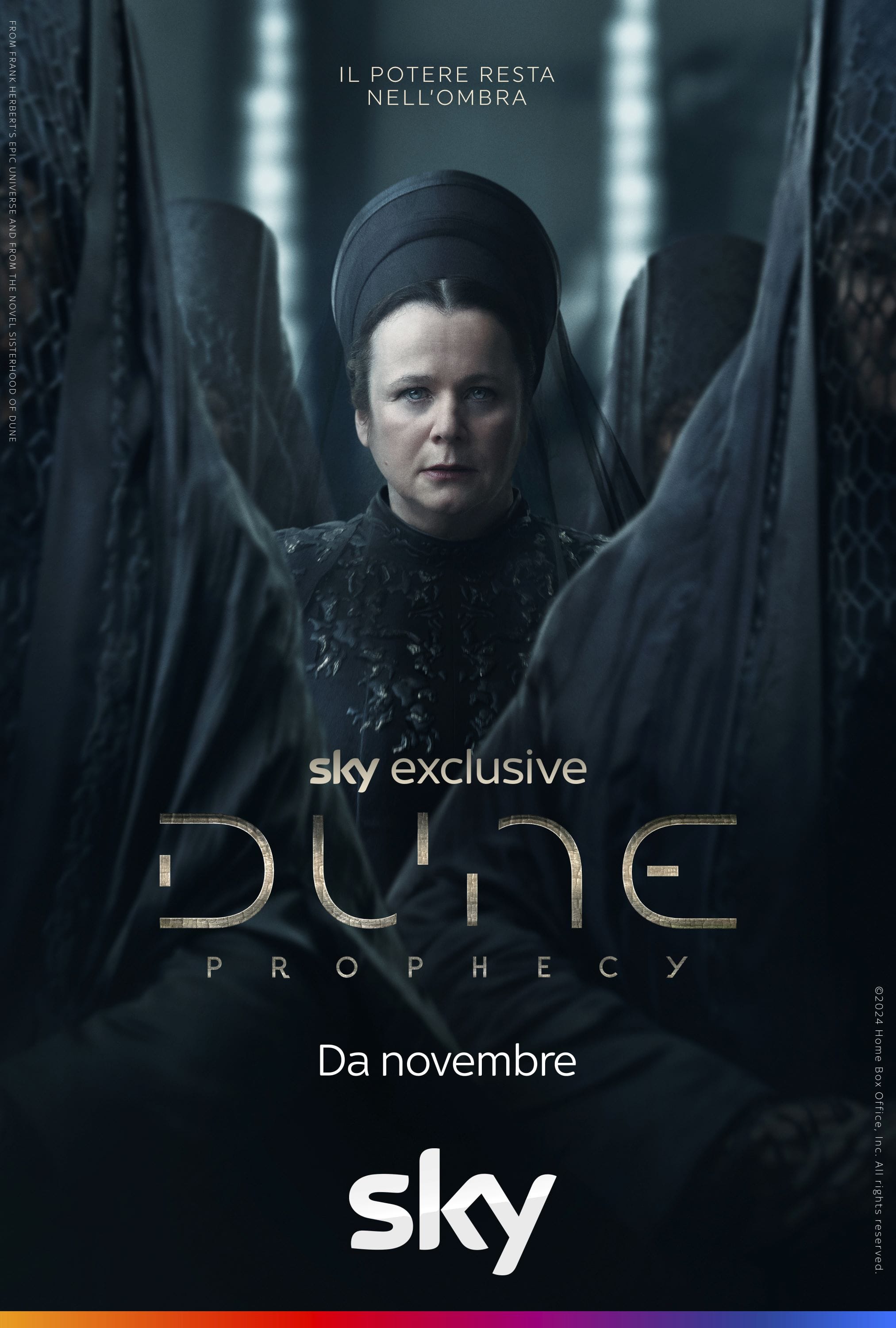 Il poster di Dune: Prophecy, serie HBO in onda su Sky Atlantic e in streaming su NOW da novembre