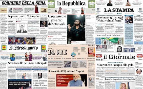 le prime pagine dei quotidiani di oggi 27 agosto la rassegna stampa
