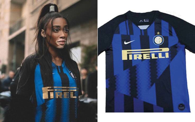 Milano Fashion Week la modella Winnie Harlow sfila con la maglia mashup dell Inter Sky Sport