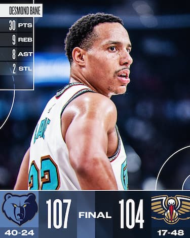NEW ORLEANS PELICANS-MEMPHIS GRIZZLIES 104-107