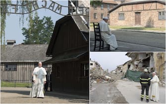 papa francesco Auschwitz e amatrice