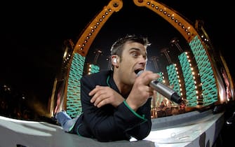 Robbie Williams in concert on February 5, 2007 in Sydney, Australia. Held at the Sydney Football stadium in Moore Park, Robbie entertained 40,000 fans.