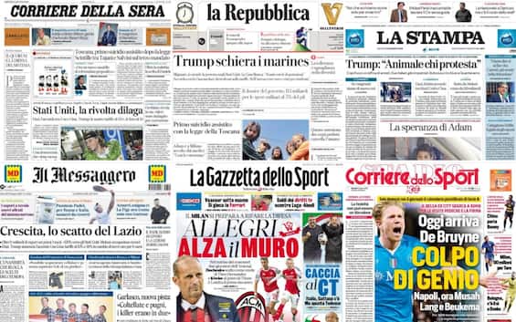 Le prime pagine dei quotidiani di oggi 12 giugno: la rassegna stampa