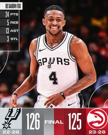 ATLANTA HAWKS-SAN ANTONIO SPURS 125-126