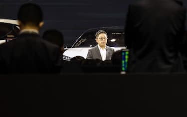 Liu Yongzhuo, president of China Evergrande New Energy Vehicle Group Ltd,, at the Auto Shanghai 2021 show in Shanghai, China, on Monday, April 19, 2021. Evergrande NEV is a stock-market darling, with its shares rallying more than 1,000% over the past 12 months, giving it a market value greater than Ford Motor Co. and General Motors Co. Photographer: Qilai Shen/Bloomberg via Getty Images