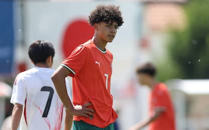 Portugal's U15 national football team player Cristiano Dos Santos, son of Cristiano Ronaldo, reacts during a match between Portugal and Japan as part of the Vlatko-Markovic U15 youth tournament in Sveti Martin na Muri on May 13 2025. (Photo by DAMIR SENCAR / AFP) (Photo by DAMIR SENCAR/AFP via Getty Images)          