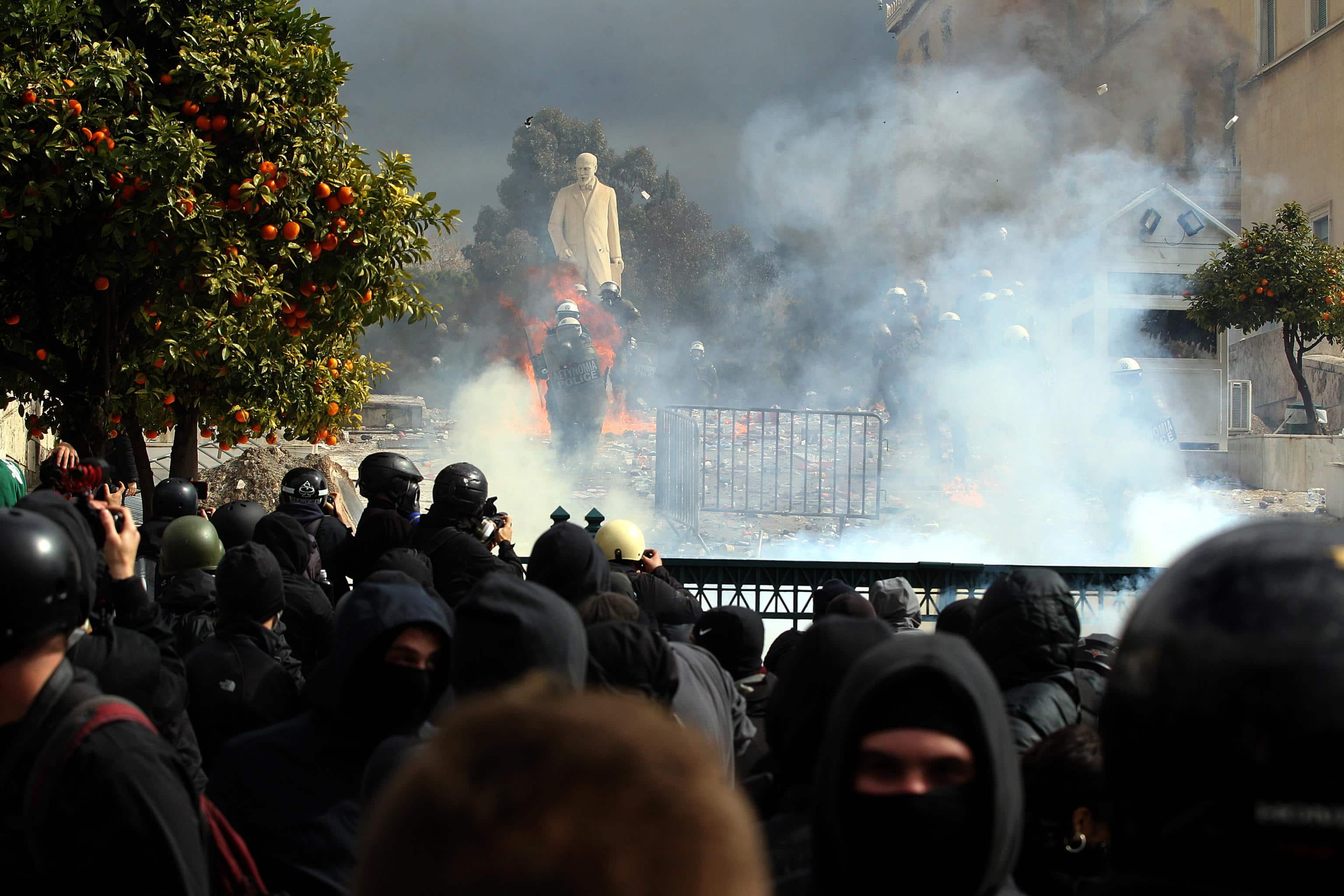 GREECE PROTEST ACCIDENT