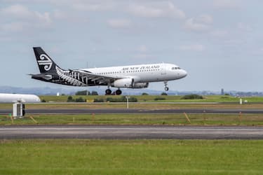 Air New Zealand aircraft at Auckland Airport, New Zealand on Monday, February 28, 2022.