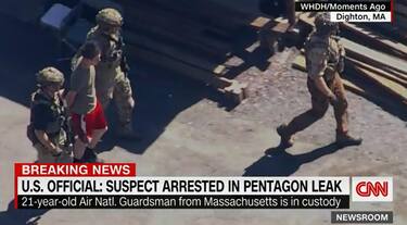 L'Fbi ha arrestato la presunta talpa dei 'Pentagon leak'. Lo riferiscono alcuni media Usa, 13 aprile 2023. NPK Frame da video CNN +++ATTENZIONE LA FOTO NON PUO' ESSERE PUBBLICATA O RIPRODOTTA SENZA L'AUTORIZZAZIONE DELLA FONTE DI ORIGINE CUI SI RINVIA+++ +++NO SALES; NO ARCHIVE; EDITORIAL USE ONLY+++