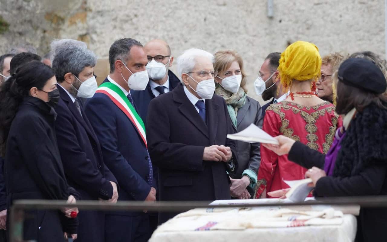 L'arrivo a Procida del presidente della Repubblica Sergio Mattarella