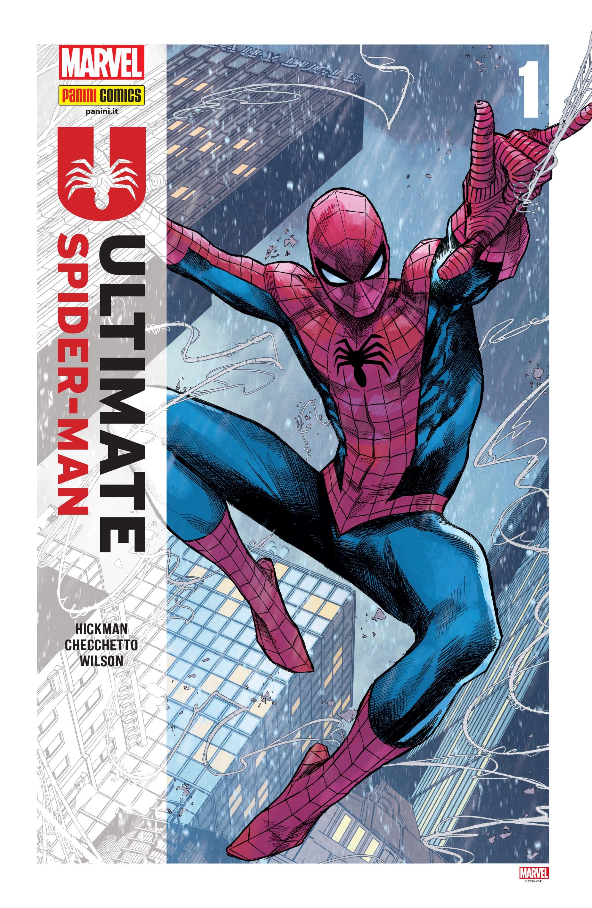 Jonathan Hickman e Marco Checchetto, Ultimate Spider-Man 1, Panini Comics - Marvel, 48 pagine, 5 euro Jonathan Hickman e Marco Checchetto, Ultimate Spider-Man 1, Panini Comics - Marvel, 48 pagine, 5 euro